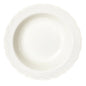 Cream Round Plastic Dinner Plates - Vintage Plate Pro Linens