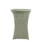 Crushed Velvet Spandex 32" Round Cocktail Table Cover Sage Green Smooth Highboy Tablecloth Pro Linens