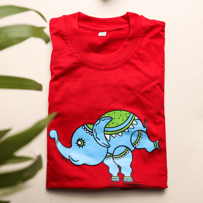 Cute Red Elephant T-Shirt ( Pack of 1) PRO Indian