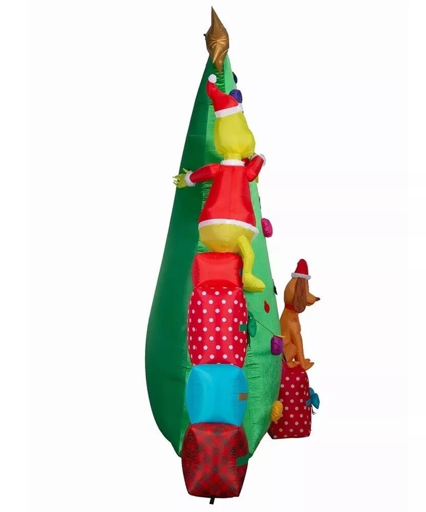 Dr. Seuss 10' Pre - Lit Inflatable Grinch and Max - Pro Linens