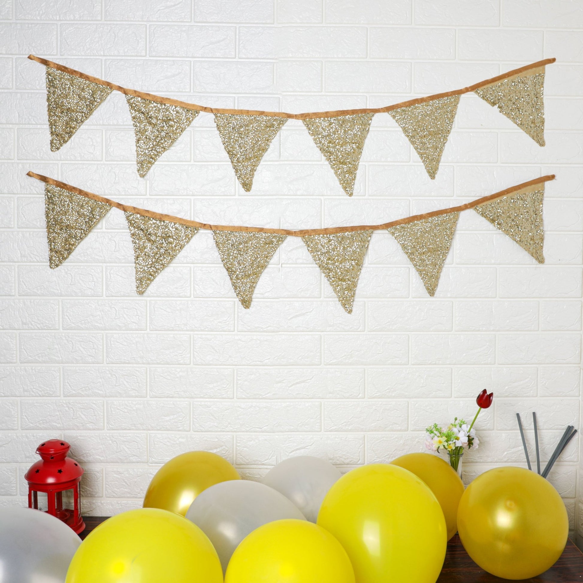 Fabric Bunting Flags - Golden Decorations PRO Indian