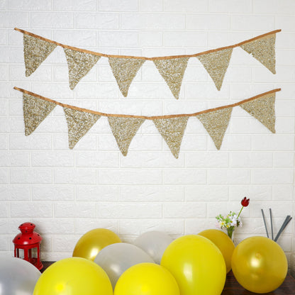 Fabric Bunting Flags - Golden Decorations PRO Indian