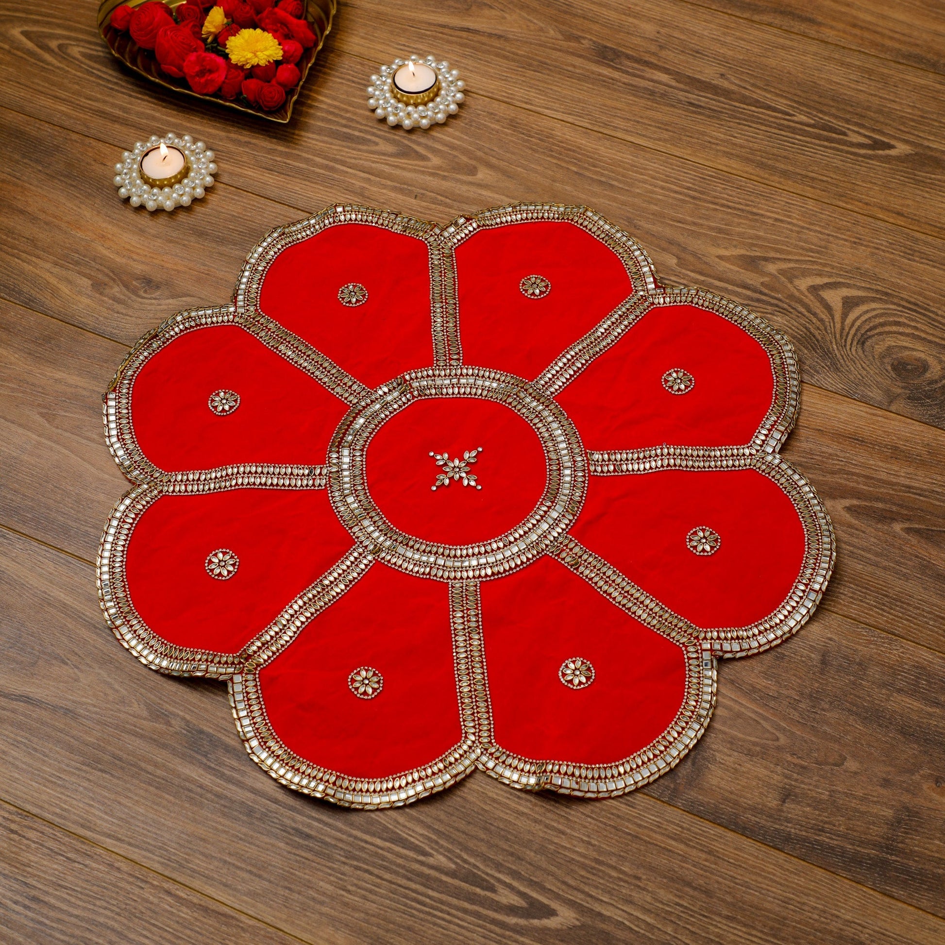 Fabric Rangoli Mat Fabric PRO Indian