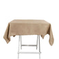 Faux Burlap Jute 54"x54" Square Tablecloth Natural - Rustic Event Table Linen Pro Linens