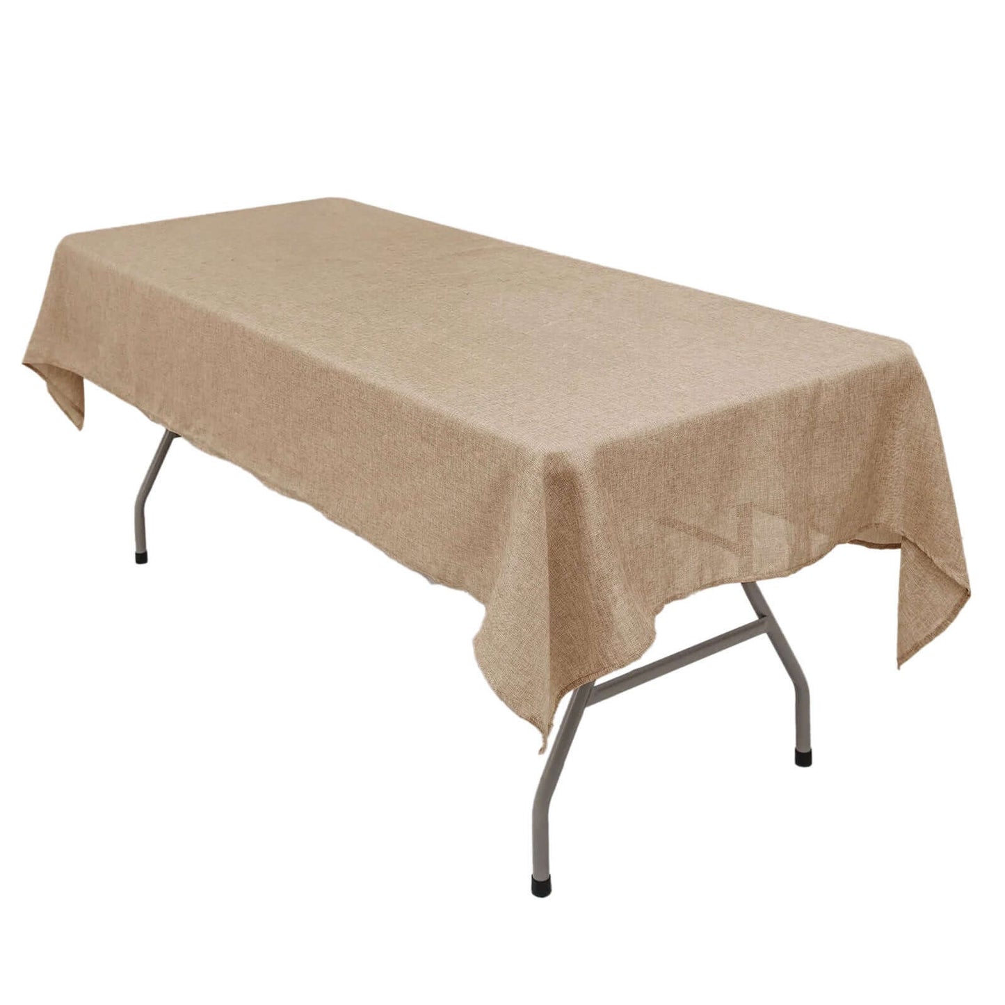 Faux Burlap Jute 54"x96" Rectangle Tablecloth Natural - Rustic Event Table Linen Pro Linens