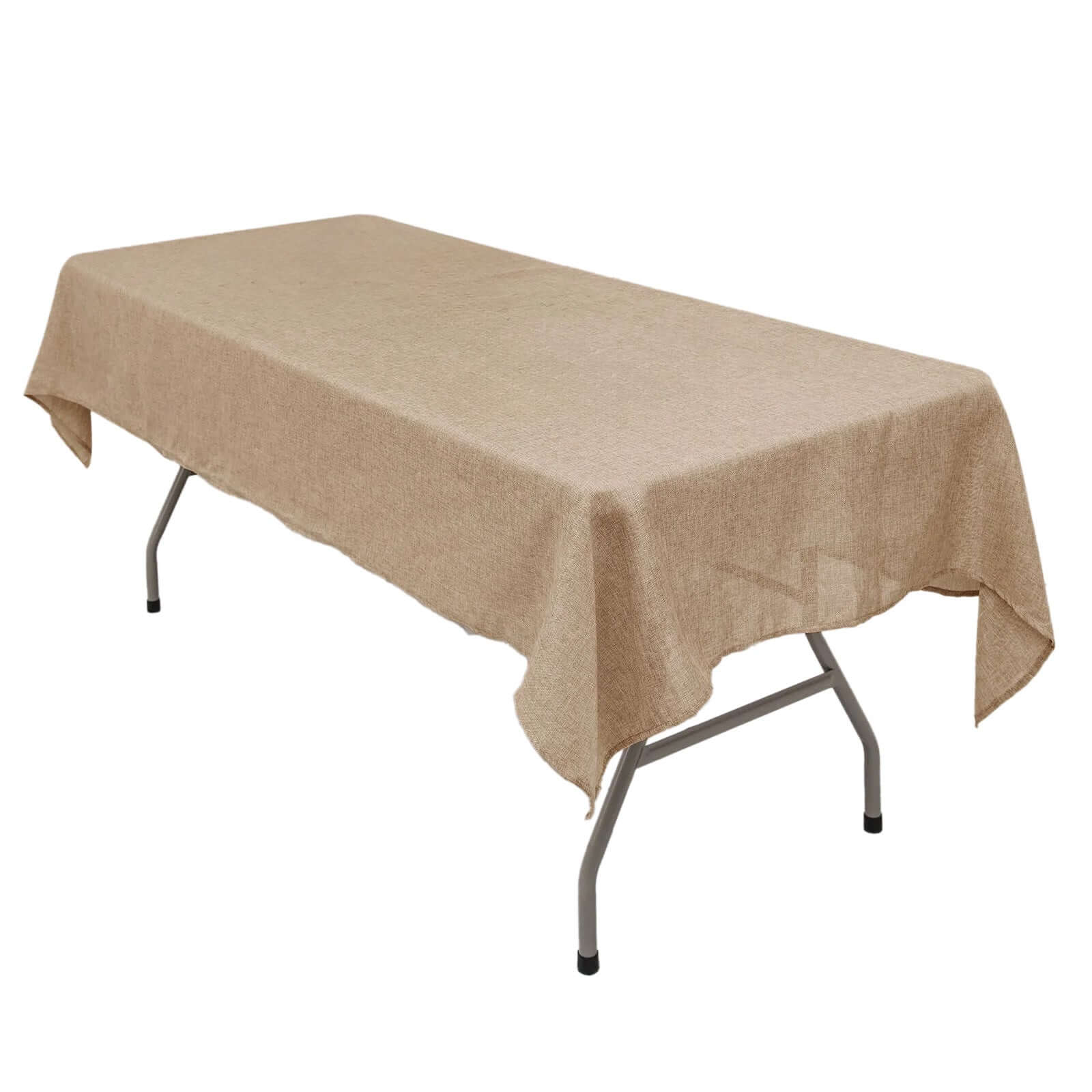 Faux Burlap Jute 54"x96" Rectangle Tablecloth Natural - Rustic Event Table Linen Pro Linens