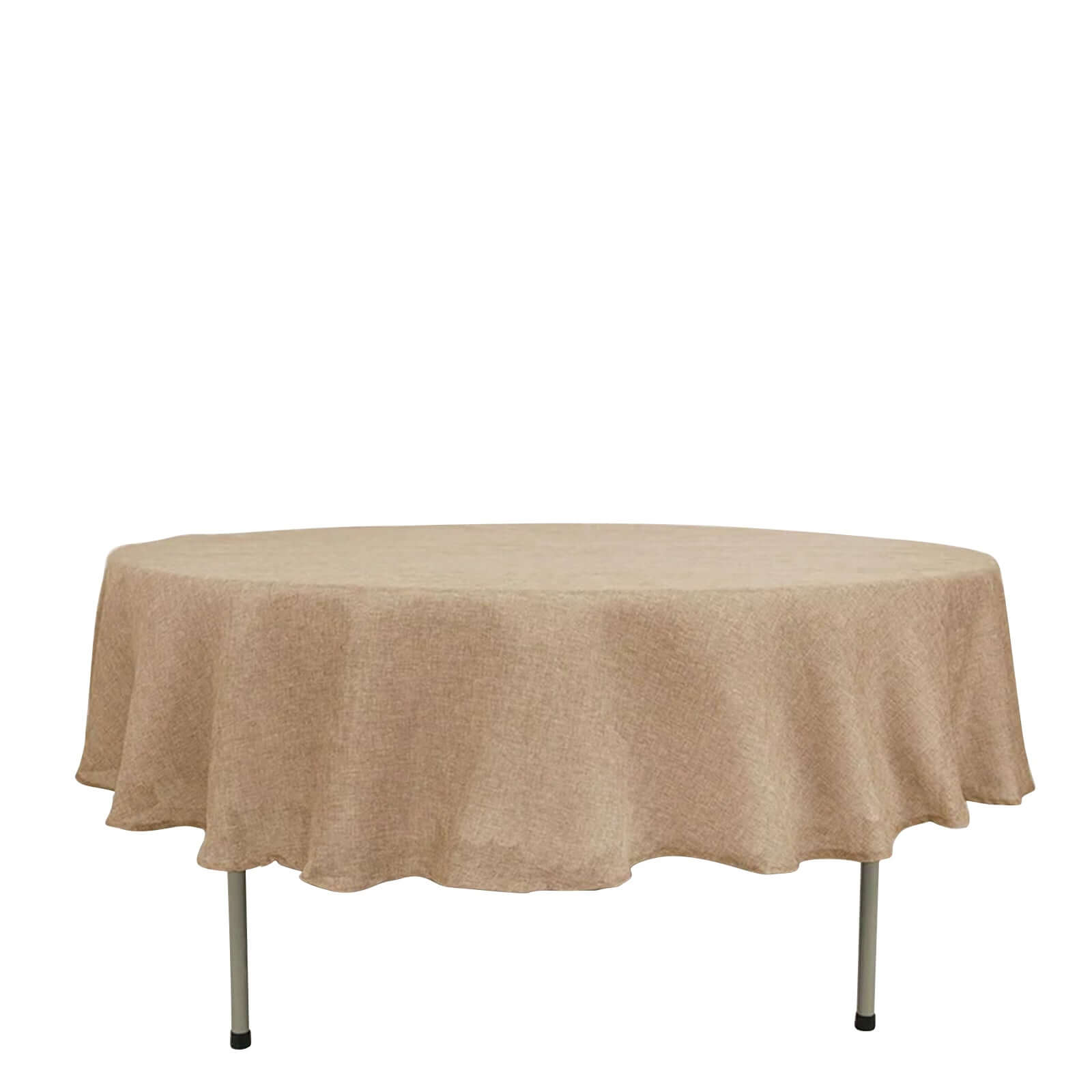 Faux Burlap Jute 90" Round Tablecloth Natural - Rustic Event Table Linen Pro Linens