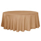 Faux Linen 108" Round Tablecloth Natural - Slubby Textured & Wrinkle Resistant Table Cover Pro Linens