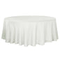 Faux Linen 108" Round Tablecloth White - Slubby Textured & Wrinkle Resistant for Banquets and Receptions Pro Linens