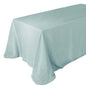 Faux Linen 90"x132" Rectangular Tablecloth Dusty Blue - Slubby Texture Wrinkle - Resistant Seamless Table Cover - Pro Linens