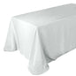 Faux Linen 90"x132" Rectangular Tablecloth White - Slubby Texture Wrinkle - Resistant Seamless Table Cover for Weddings and Special Events - Pro Linens