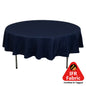 Fire Retardant Premium Polyester 90" Round Tablecloth Navy Blue - High-Performance Table Cover Pro Linens