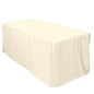 Fitted Polyester 72"x30" Rectangle Tablecloth Beige - Durable Table Cover Pro Linens