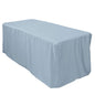 Fitted Polyester 72"x30" Rectangle Tablecloth Dusty Blue - Durable Table Cover Pro Linens