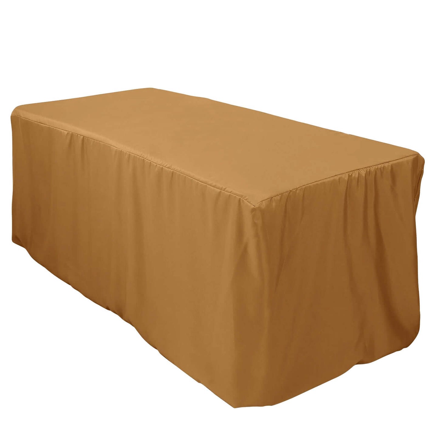 Fitted Polyester 72"x30" Rectangle Tablecloth Gold - Sleek and Durable for Events Pro Linens