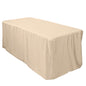 Fitted Polyester 72"x30" Rectangle Tablecloth Nude - Durable Table Cover Pro Linens