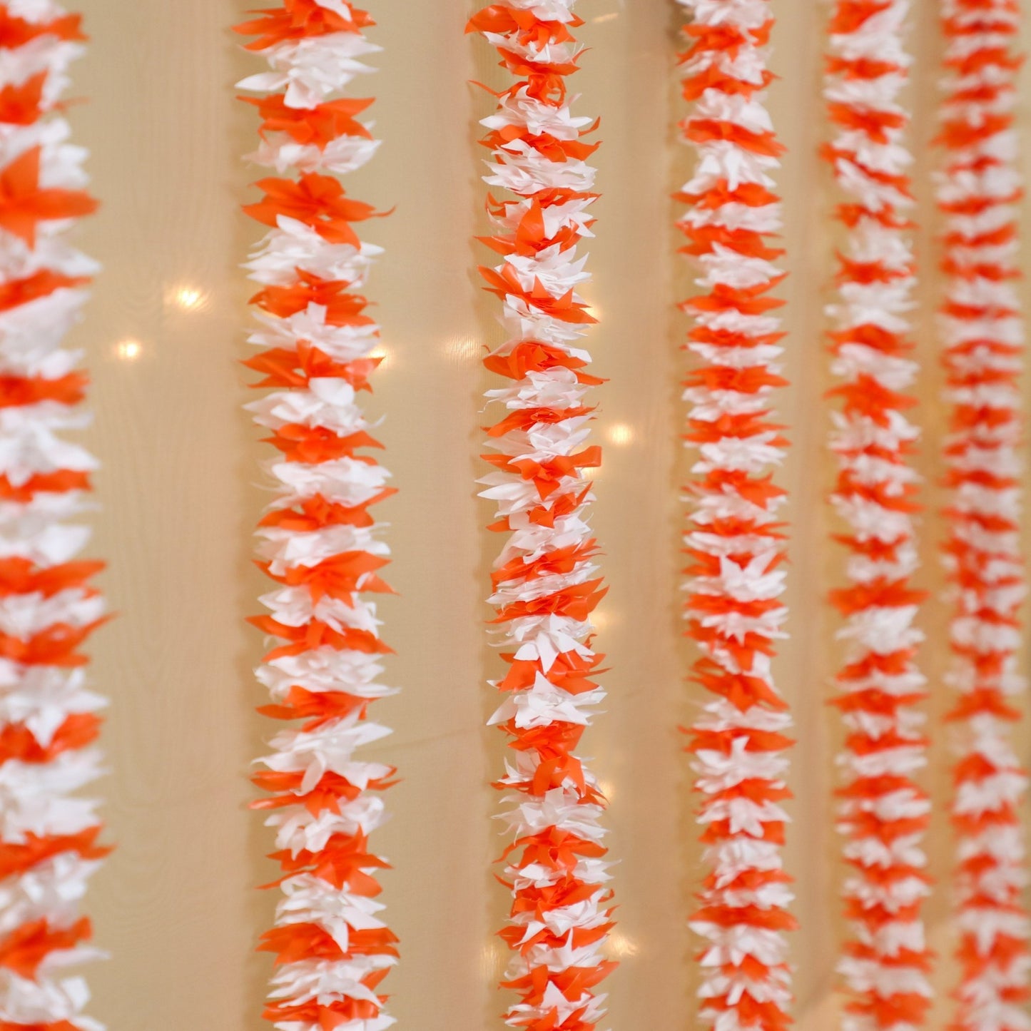 Floral Garland - Orange and White Plastic PRO Indian