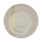 Gold and Cream Round Plastic Plates - Motif Plate Pro Linens