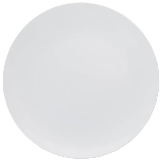 Gold and White Round Plastic Plates - Versa Plate Pro Linens