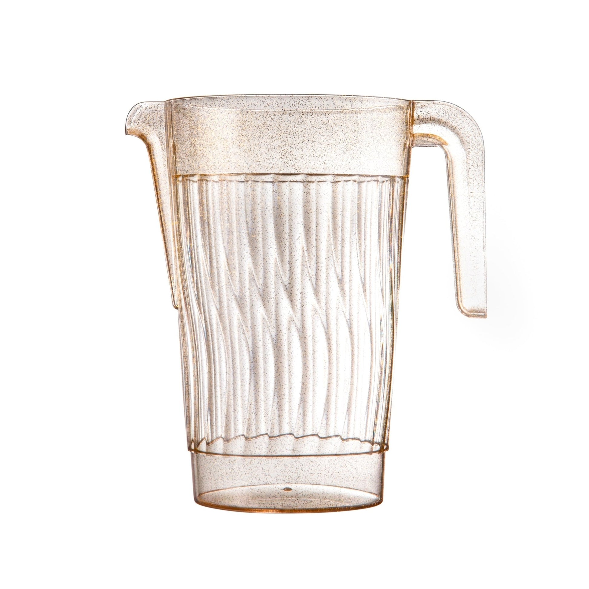 Gold Glitter Plastic Pitcher with Handle 48 oz. - 2 Pack - Pro Linens