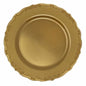 Gold Round Plastic Plates - Vintage Plate Pro Linens