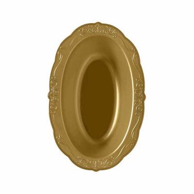 Gold Round Plastic Plates - Vintage Plate Pro Linens