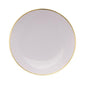 Gray and Blush Round Plastic Plates - Ornamental Plate Pro Linens