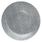 Gray and Blush Round Plastic Plates - Ornamental Plate Pro Linens