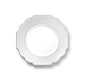 Gray and Silver Rim Plastic Plates 10 Pack - Grand Plate Pro Linens