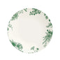 Green and Ivory Round Plastic Plates - Verdure Plate Pro Linens