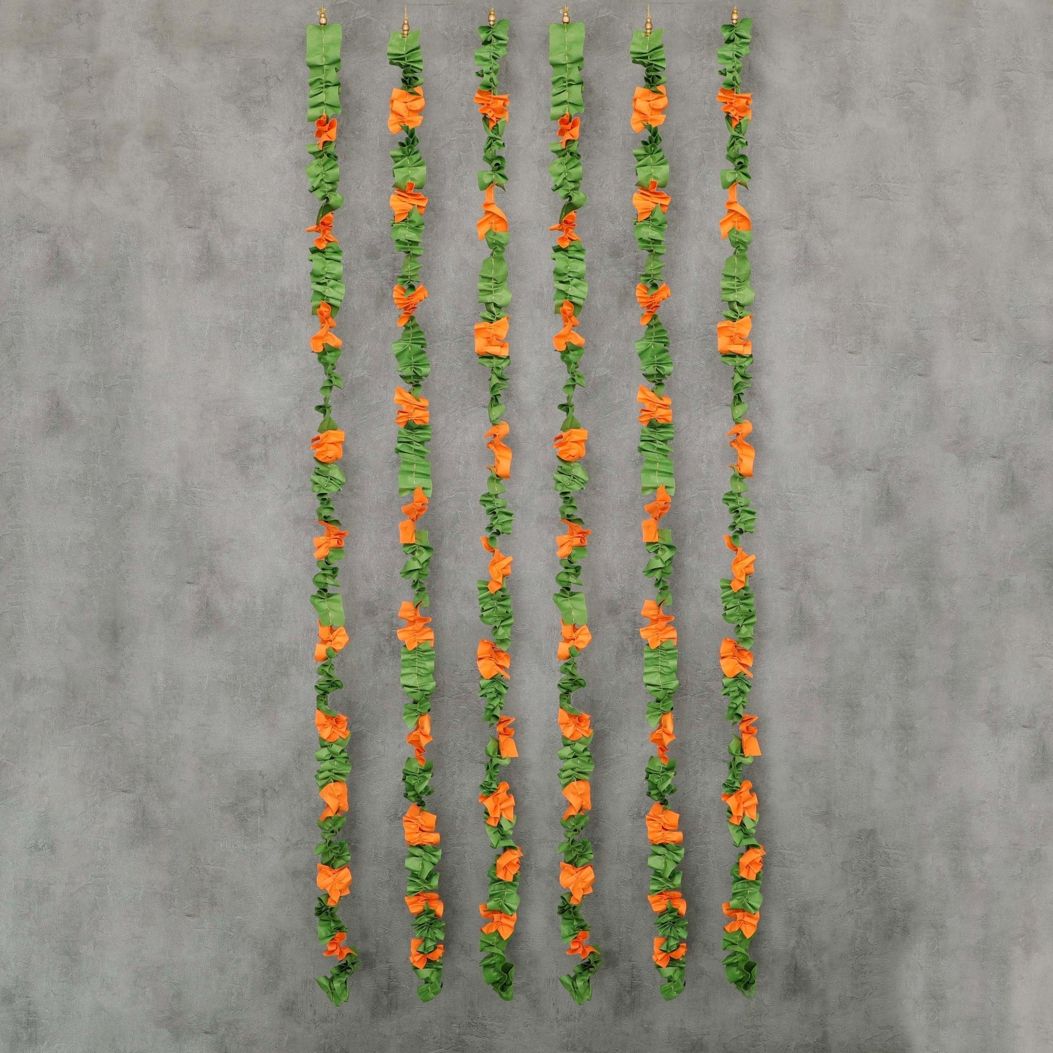 Green Orange Handmade Paper Garland Paper PRO Indian