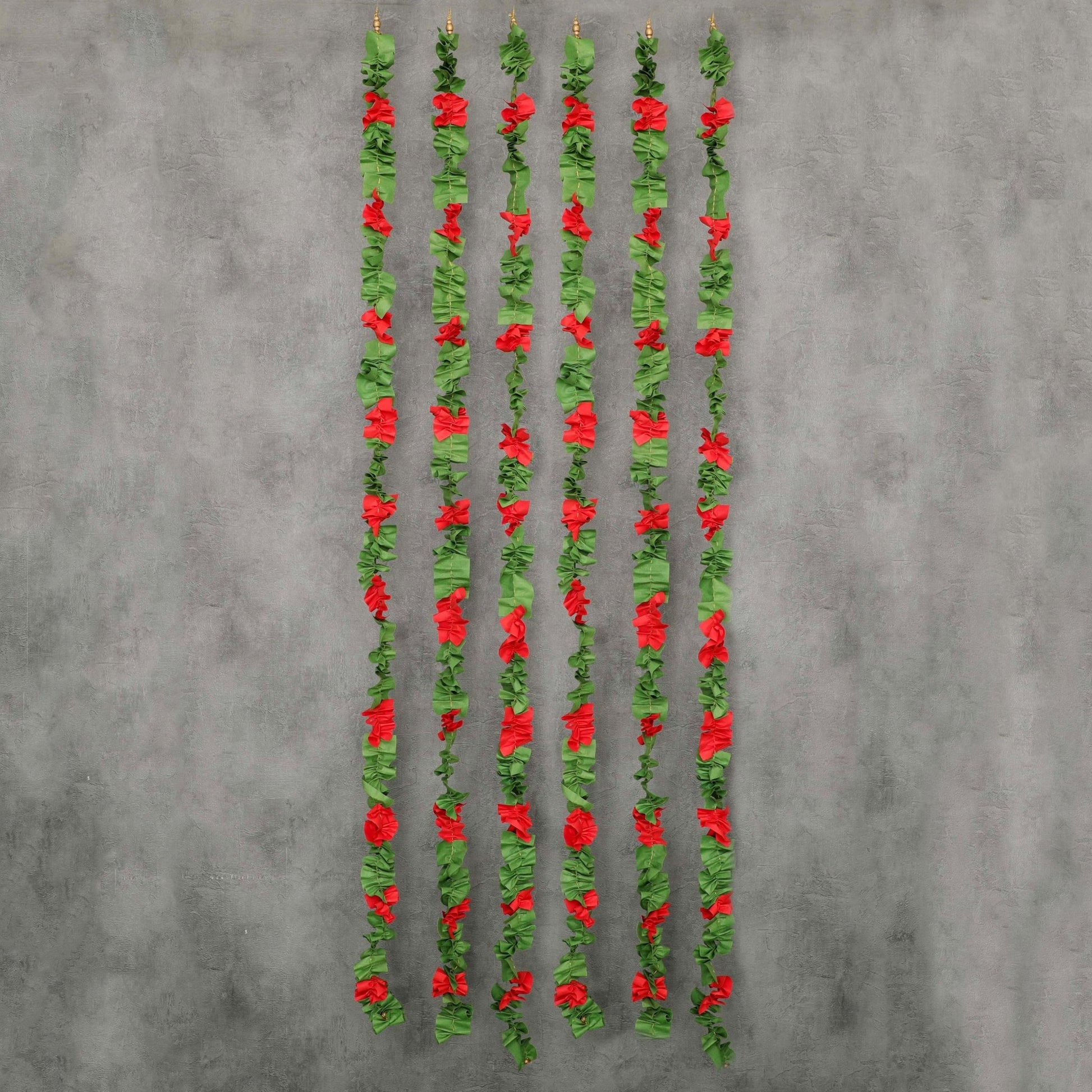 Green Red Cotton Paper Garland Paper PRO Indian