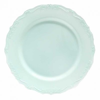 Green Round Plastic Plates - Vintage Plate Pro Linens