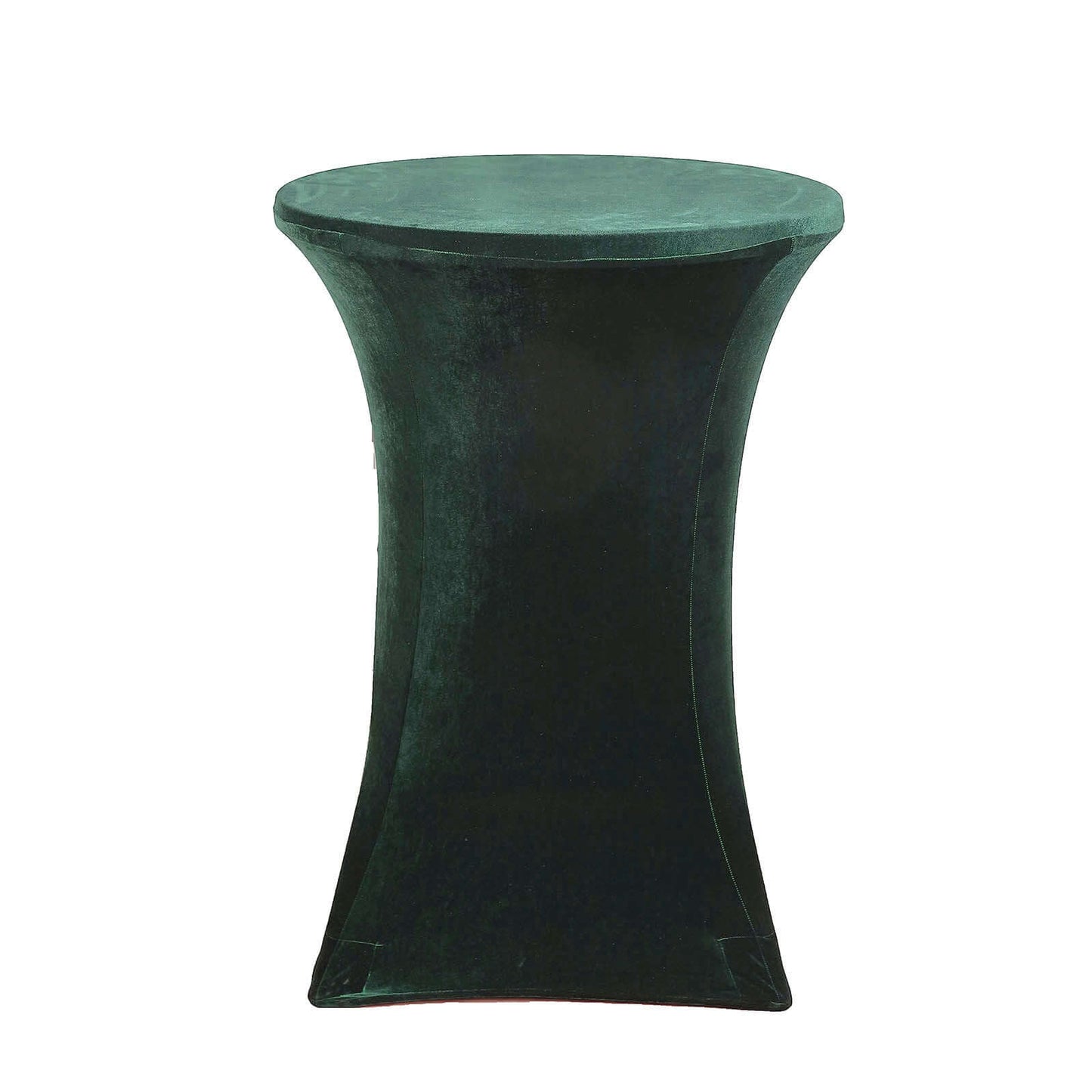 Hunter Emerald Green Premium Velvet Spandex Fit Cocktail Tablecloth With Foot Pockets Pro Linens