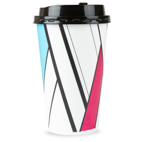 Insulated Designed Paper Coffee Cups with Lids - Pro Linens