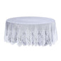 Lace 108" Round Tablecloth White - Premium Design for Formal Table Settings Pro Linens