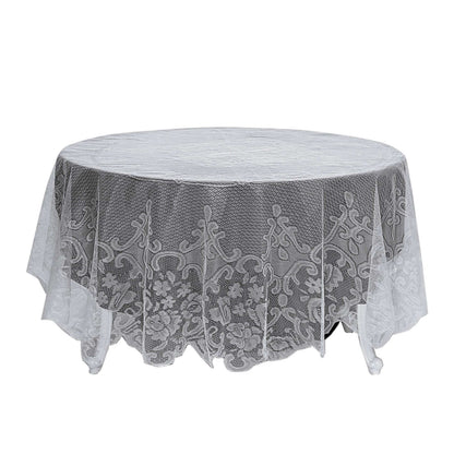 Lace 90" Round Tablecloth White - Premium Design for Versatile Table Decor Pro Linens