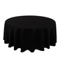 Lamour Satin 108" Round Tablecloth Black - Durable & Silk-Like Table Cover for Classy Weddings & Events Pro Linens