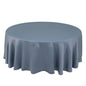 Lamour Satin 108" Round Tablecloth Dusty Blue - Durable & Silk-Like Table Cover Pro Linens