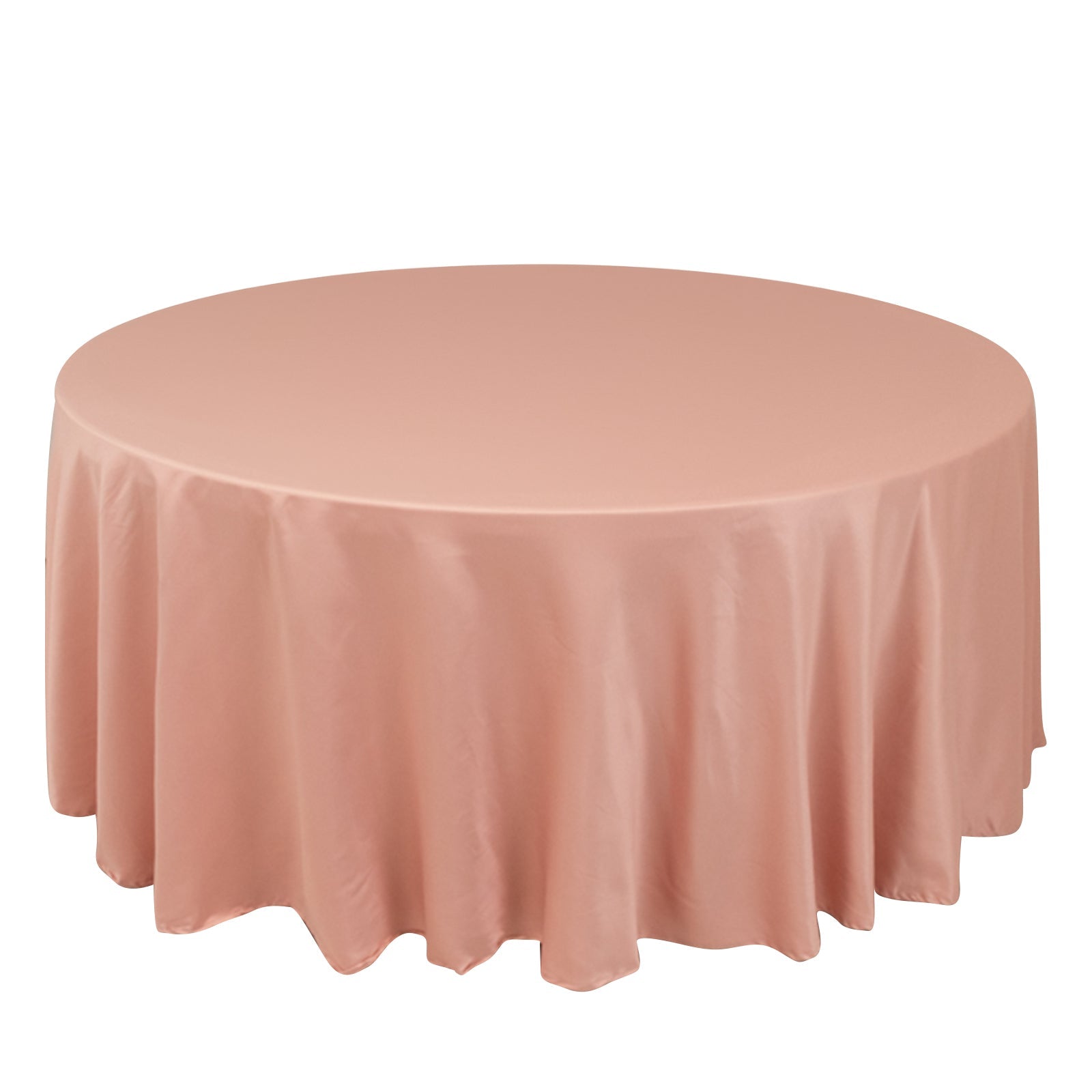 Lamour Satin 108" Round Tablecloth Dusty Rose - Durable & Silk-Like Table Cover Pro Linens