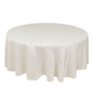 Lamour Satin 108" Round Tablecloth Ivory - Durable & Silk-Like Table Cover Pro Linens