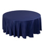 Lamour Satin 108" Round Tablecloth Navy Blue - Durable & Silk-Like Table Cover Pro Linens