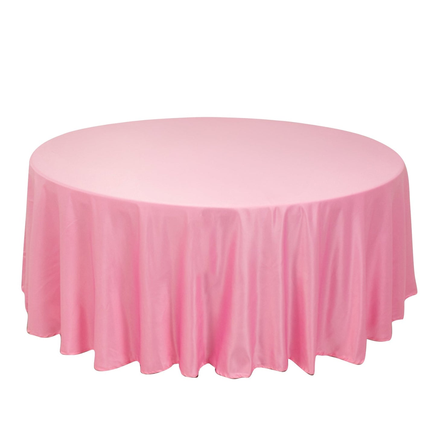 Lamour Satin 108" Round Tablecloth Pink - Durable & Silk-Like Table Cover Pro Linens