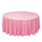 Lamour Satin 108" Round Tablecloth Pink - Durable & Silk-Like Table Cover Pro Linens