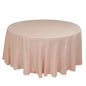 Lamour Satin 120" Round Tablecloth Blush - Seamless Table Cover with Soft Tempered Sheen Pro Linens