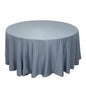 Lamour Satin 120" Round Tablecloth Dusty Blue - Seamless Table Cover with Soft Tempered Sheen Pro Linens