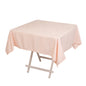 Lamour Satin 54"x54" Square Tablecloth Blush - Durable & Silk-Like Table Cover Pro Linens