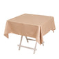 Lamour Satin 54"x54" Square Tablecloth Nude - Durable & Silk-Like Table Cover Pro Linens