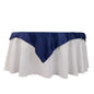 Lamour Satin 54"x54" Table Overlay Square Tablecloth Navy Blue - Durable & Silk-Like Table Cover Pro Linens