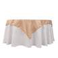 Lamour Satin 54"x54" Table Overlay Square Tablecloth Nude - Durable & Silk-Like Table Cover Pro Linens